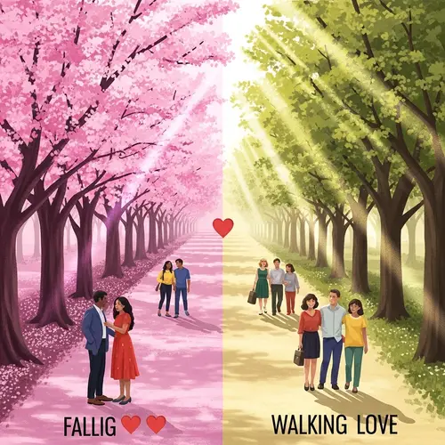 Paths of Love: Blossoming Cherry Trees vs. Walking in Unity