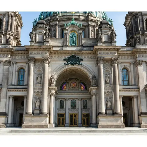 Temple Facade Design Inspired by Berlin Cathedral Style