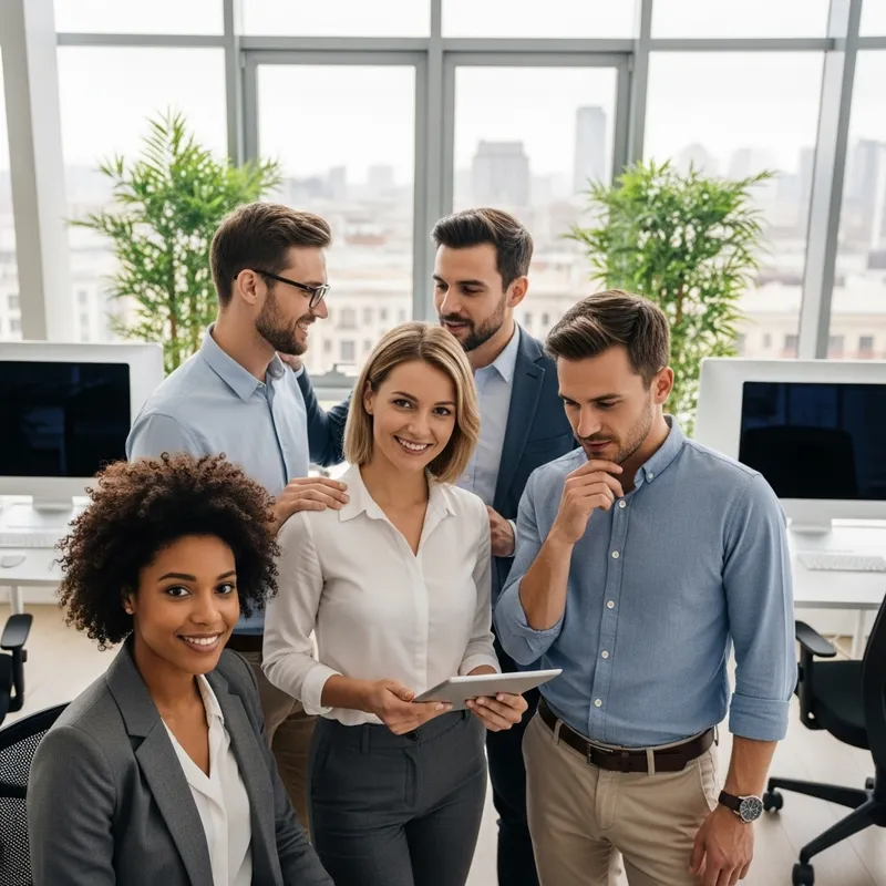 Fair White Team with Determined Goals