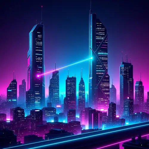 Futuristic Cyberpunk Cityscape Illustration