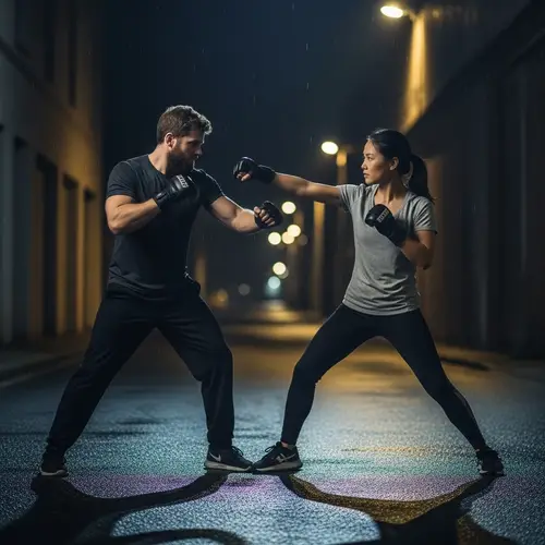Suspenseful Night Alley Combat | Martial Artists Duel