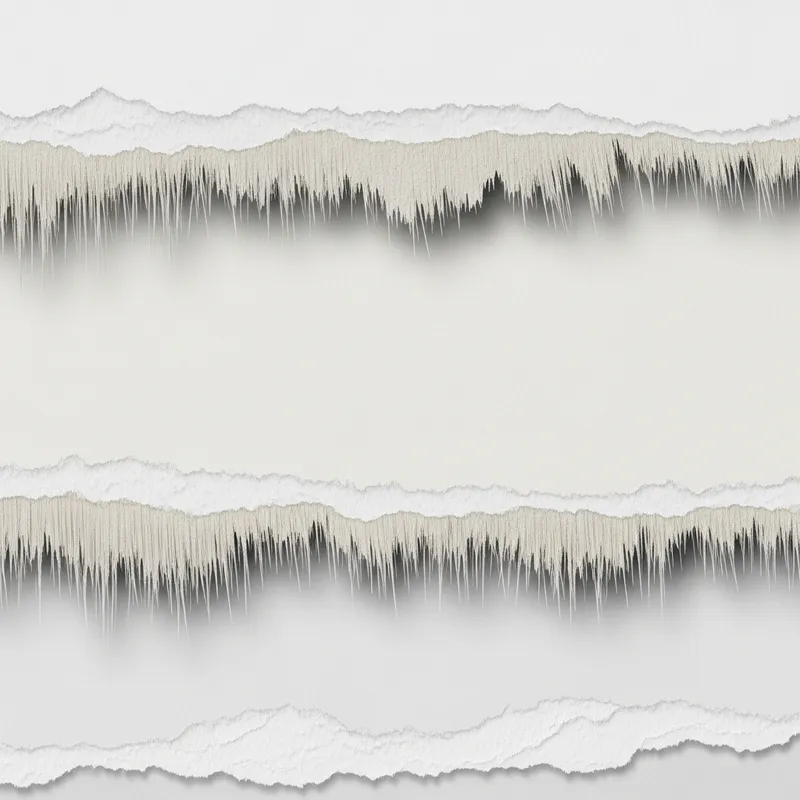 Torn Paper Edge with Frayed Strands | Textured White Background Torn Paper Edge with Frayed Strands | Textured White Background