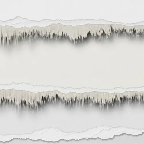Torn Paper Border with Frayed Fiber Strands | Textured White tones