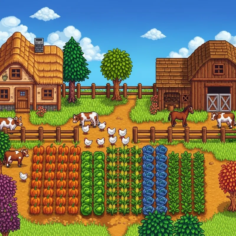 Explore Stunning Stardew Valley Farming Scene