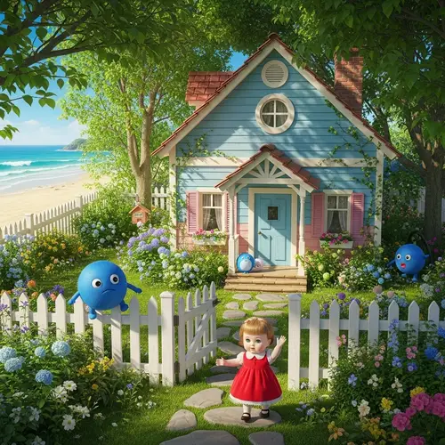 Charming Wooden House Near Beach Surrounded by Greenery