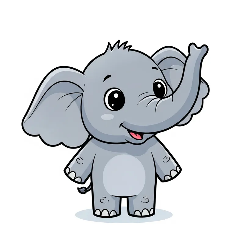 More Cute Elephants - Endearing and Charming Illustration