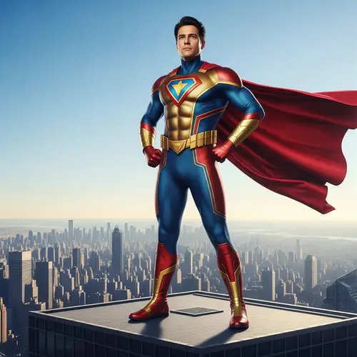 Powerful Hero overlooking City | Defender of the Innocent