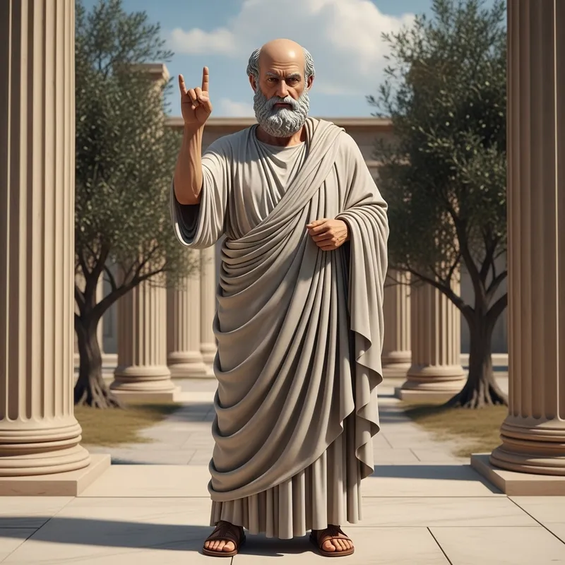 Philosopher in Greek Toga with Modern Twist