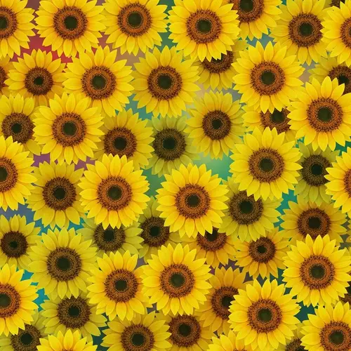 Vibrant Sunflower Patterns for Summer Backgrounds