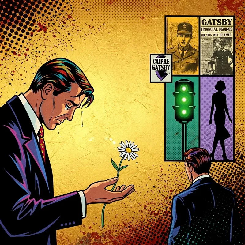 Jay Gatsby's Tragic Misery and Nick's Revelation in Pop Art Depiction