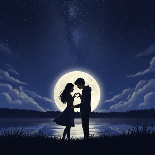 Romantic Starry Night Illustration | Moments of Love