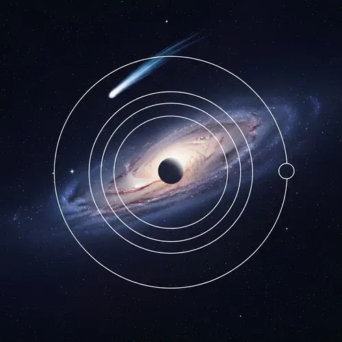 Galaxy-Themed Minimalist Artwork | Celestial Space Composition