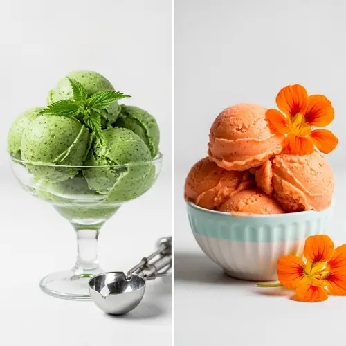 Nettles and Nasturtium Sorbets: Unique Flavors and Vibrant Colors