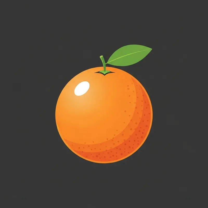 Vibrant Orange Logo Design on Gray Background