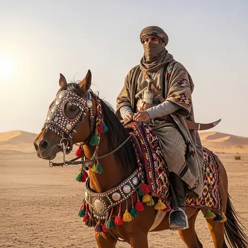 Pre-Islamic Arabian Person Riding Horse