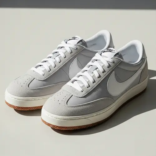 Campus-Style Sneakers with Swoosh Logo | Brand Name