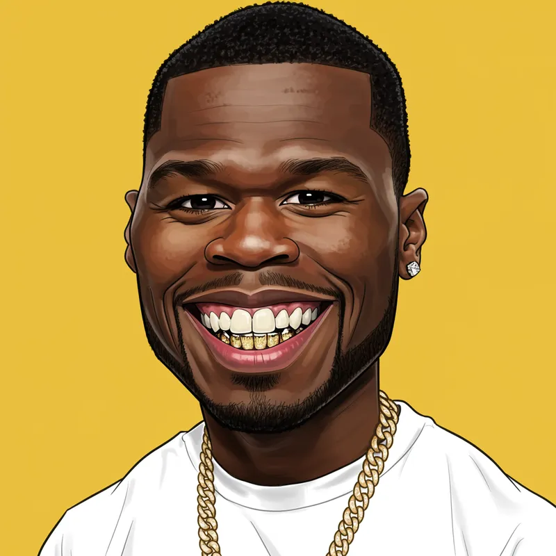 50 Cent Funny Caricature - Hilarious Art