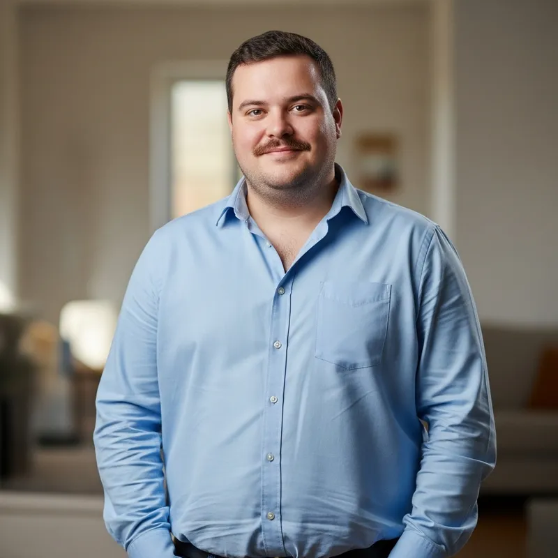 35-Year-Old Overweight Man Without Mustache