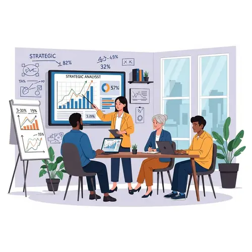 Modern Office Environment Strategy Meeting with Diverse Staff