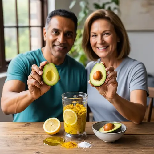 Healthy Avocado Recipe with Lemon and Turmeric