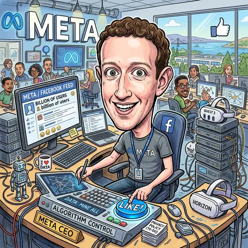 Mark Zuckerberg Caricature: Fun and Creative Artwork