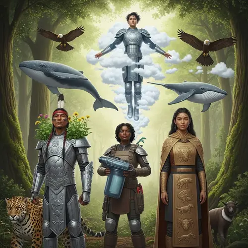 Guardians of Mother Earth: Diverse Human Protectors with Elemental Powers