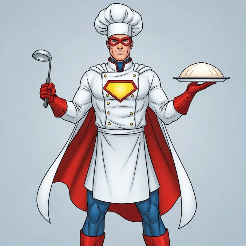 Comic Superhero Chef: Culinary Heroic Cook Comic Superhero Chef: Culinary Heroic Cook
