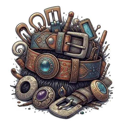 Intricate Belt Scene with Rich Textures and Creative Designs