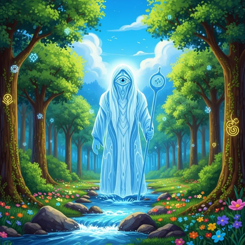 Divine Illuminati Eye in Natural Serenity