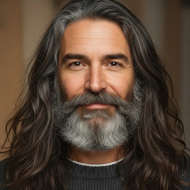 Stunning Long Hair and Beard Styles