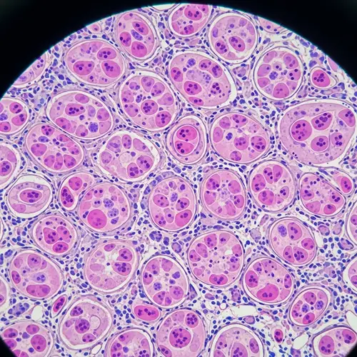 Intricately Detailed Animal Tissue Microscopic View