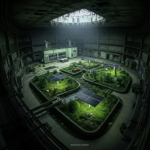 Deteriorating Underground Bunker with Landscaped Gardens | Horror-Inspired Scene