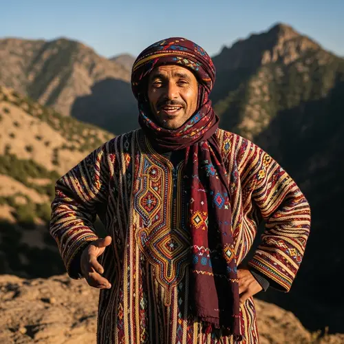 Berber Man in Traditional Amazigh Clothing
