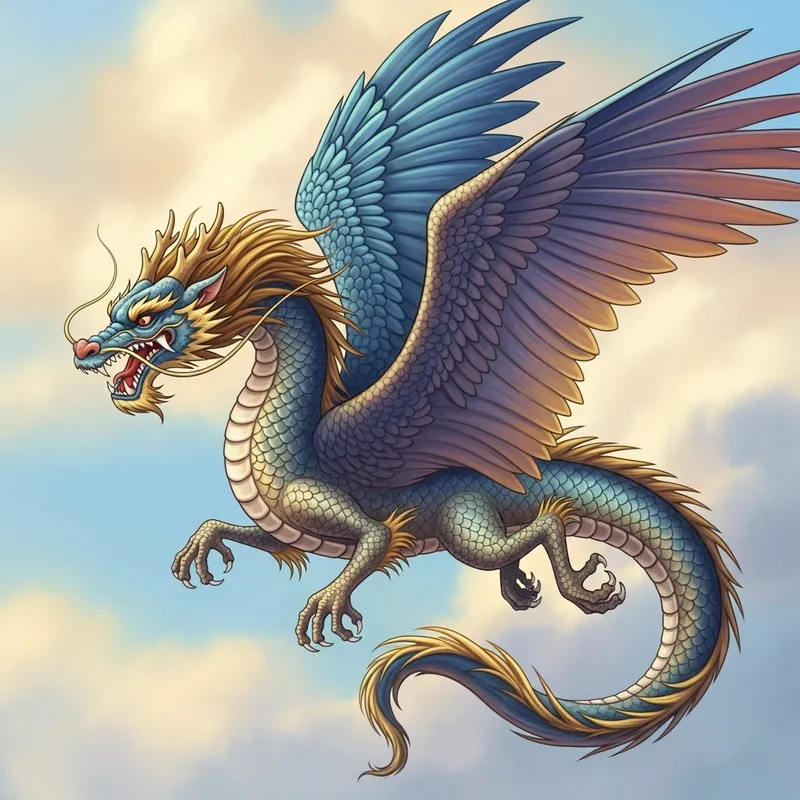 Vibrant Oriental Dragon in Majestic Flight | Fantasy Art Vibrant Oriental Dragon in Majestic Flight | Fantasy Art