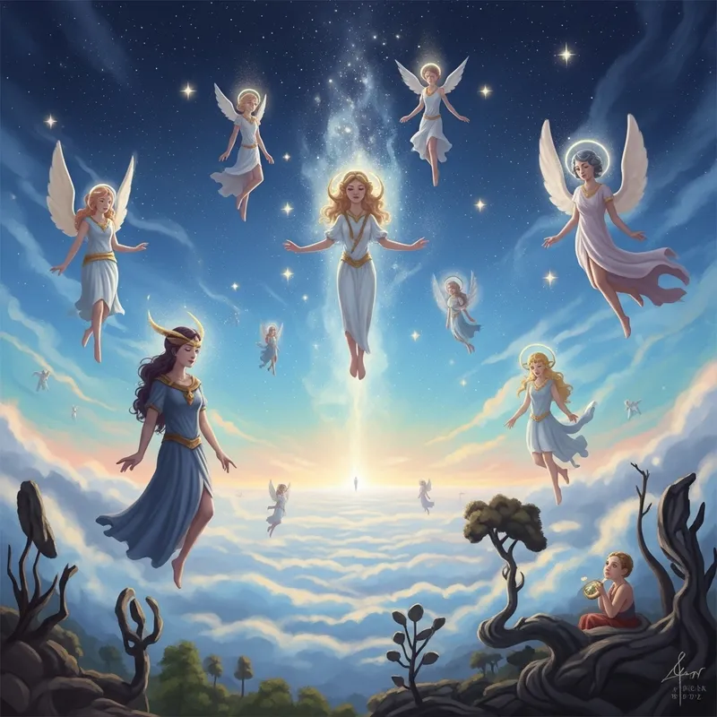 Otherworldly Entities in Celestial Cosmos | Cosmic Surrealism