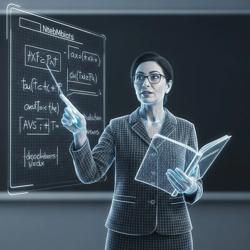 Futuristic Hologram Teacher Presentation