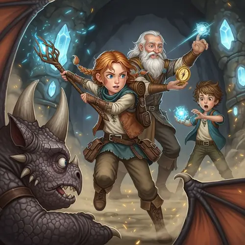 Young Girl with Blue Eyes and Red Hair - Adventure Chronicles