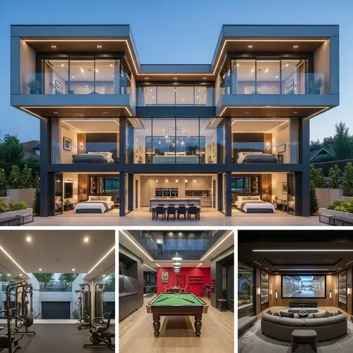 Luxurious 5-Bedroom House with 7 Bathrooms and Underground Garage