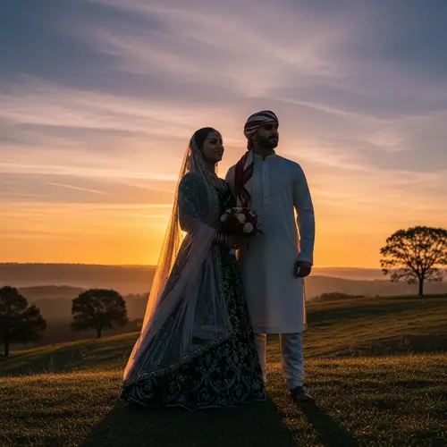 Stunning Sunrise Couple Portrait | Nature's Harmony