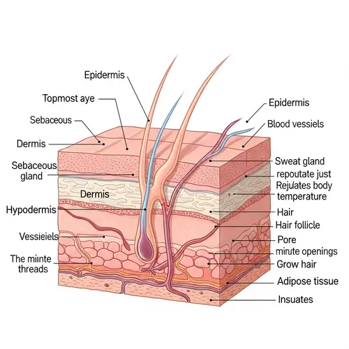 Human Skin Diagram: Epidermis, Dermis, Hypodermis & More