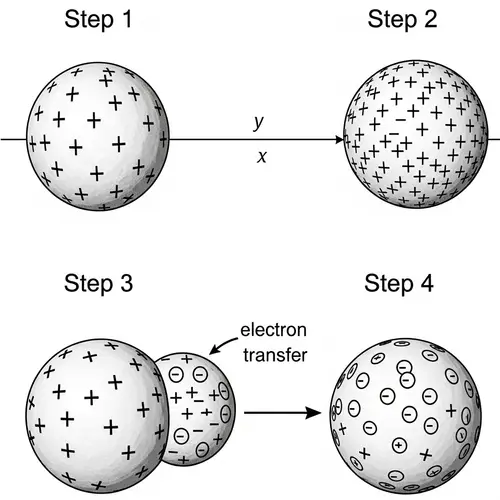 Electron Transfer Process Between Two Spherical Bodies: Step by Step Guide