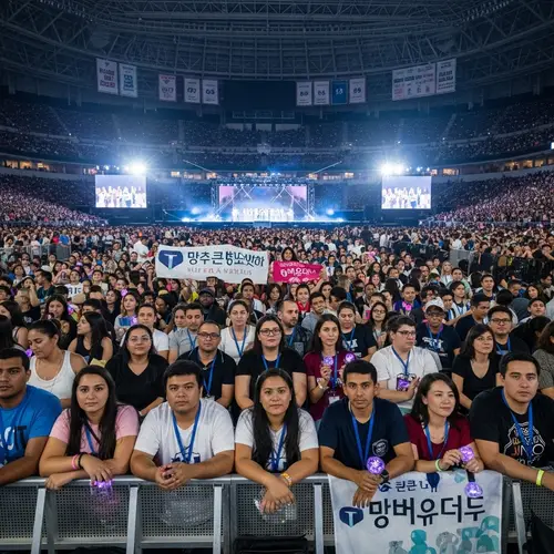 Excitement at Packed Stadium for BTS K-Pop Performance