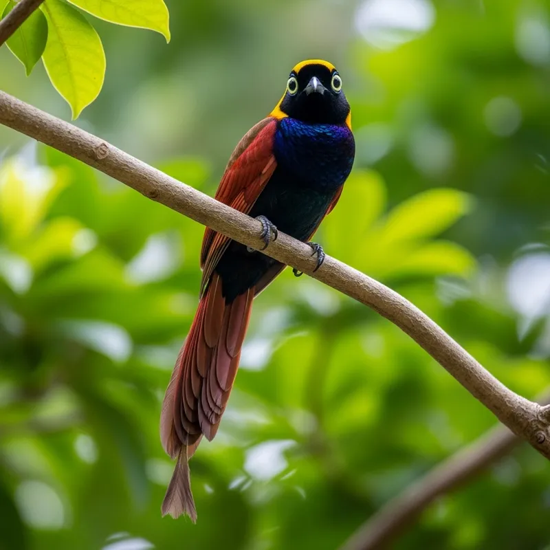 Bird of Paradise with Big Eyes: Nature's Vibrant Wonder