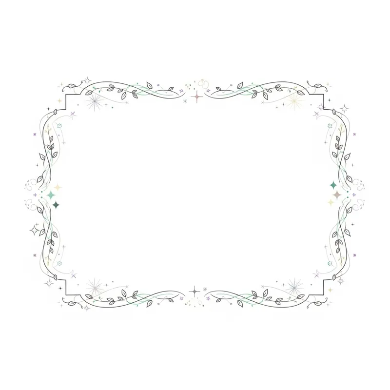 Minimalistic Fantasy Frame Design