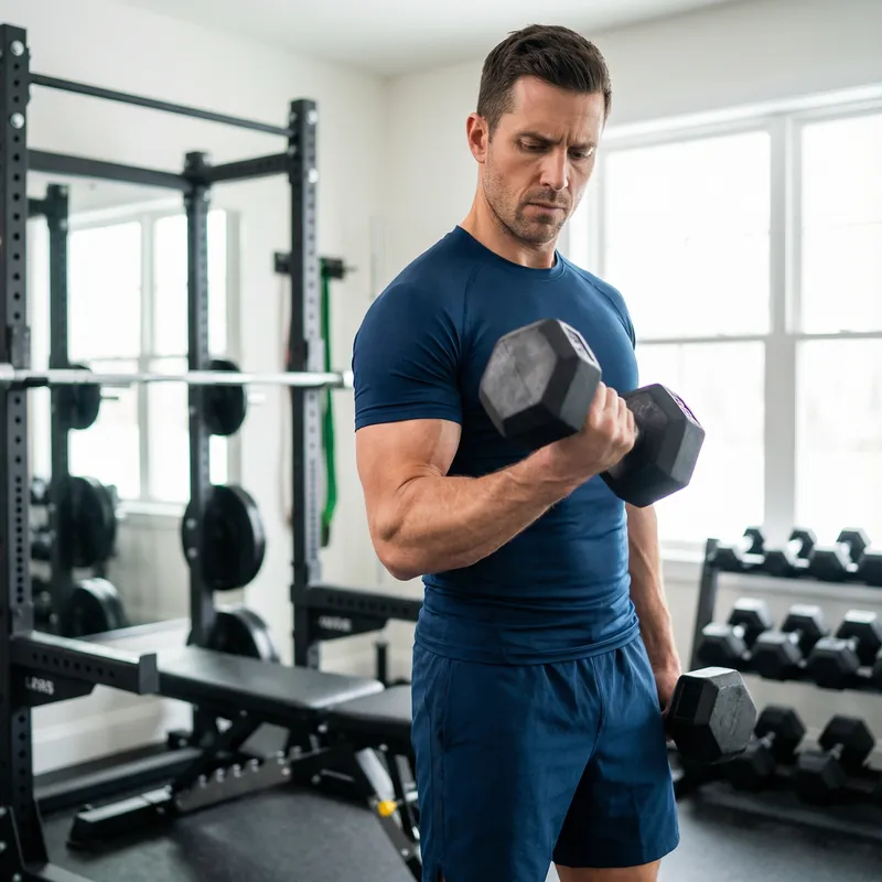 Inspiring Fitness Influencer in Home Gym Inspiring Fitness Influencer in Home Gym