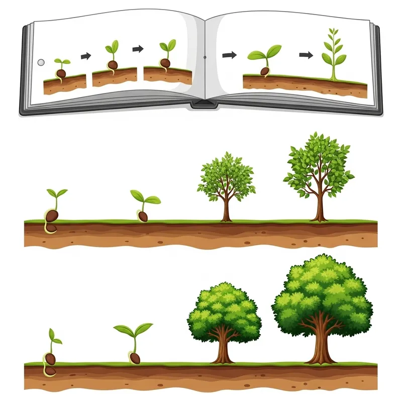 Tree Flip Book - Illustrating Growth and Life Cycle