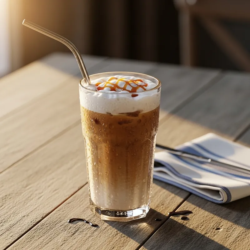 Refreshing Iced Coffee in Tall Glass