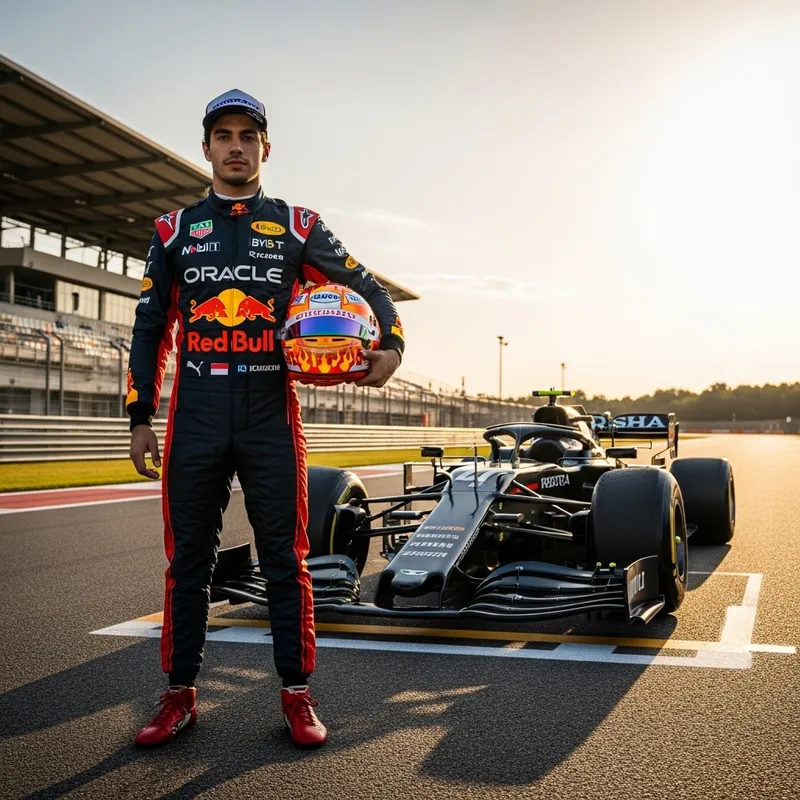 22-Year-Old Portuguese Formula 1 Racing Driver Captured on Track