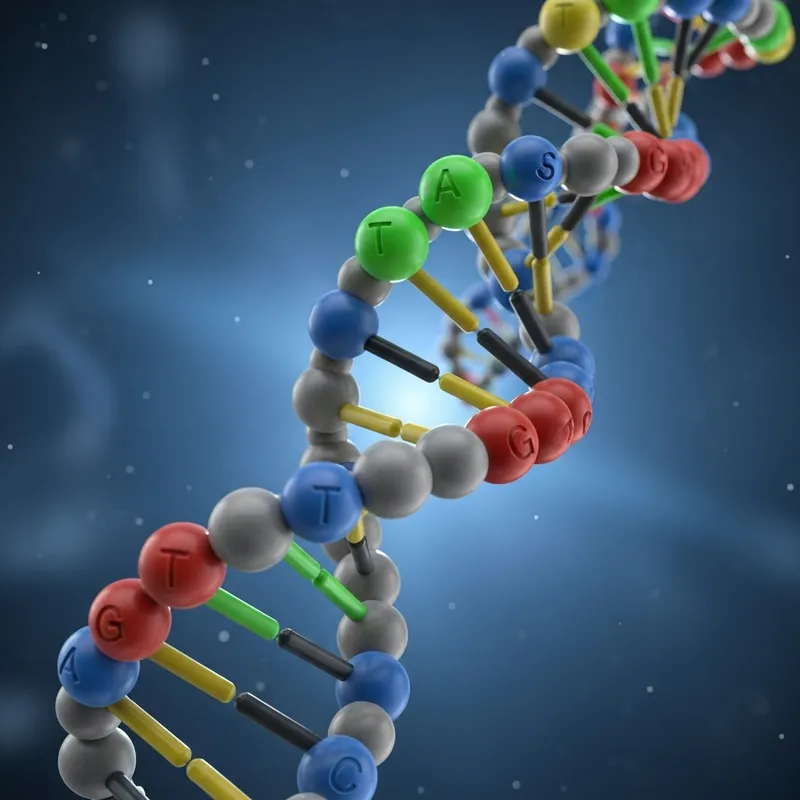3D Single-Stranded DNA Molecule Visualization | DNA Structure