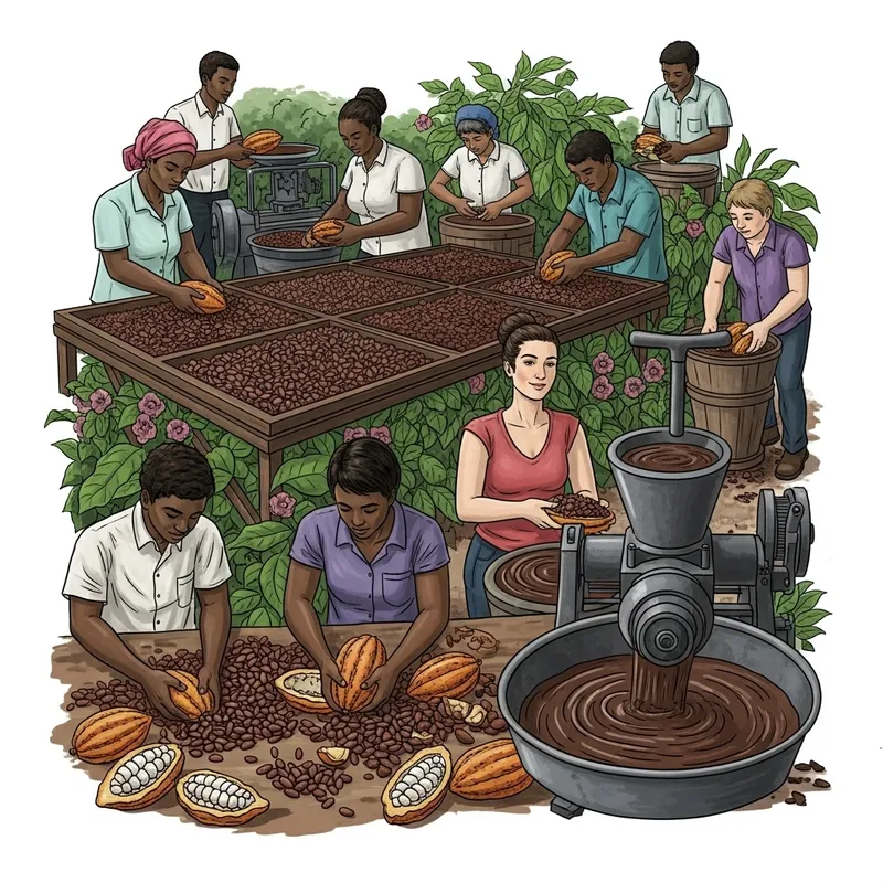 Cocoa Manufacturing to Cocoa Liquor Process